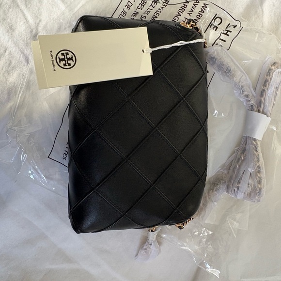 Tory Burch Handbags - Tory Burch Black Quilted Crossbody Bag